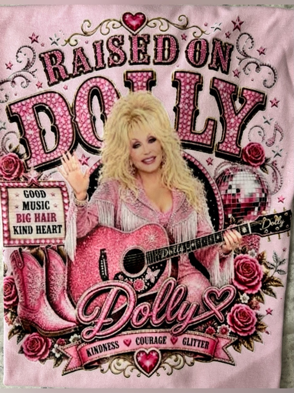 NEW Pink Graphic Top - Raised On Dolly Design